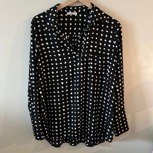 Pleione Polka Dots M Blouse